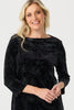 Sparkle Velour 3/4 Sleeve Tee