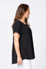 PATIOS SCOOP NECK PLEAT BACK TOP