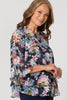 Helene Flounce Layered 3/4 Sleeve Top