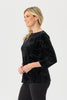Sparkle Velour 3/4 Sleeve Tee