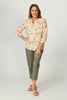 Bianca Collarless 3/4 Slv Shirt