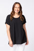 PATIOS SCOOP NECK PLEAT BACK TOP