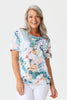 Romy Short Sleeve Burn Out Print Tee