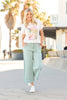 Esta Print Front S/s Top
