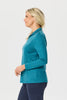 Hedrena Zip Polo Long Sleeve Top