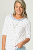 Addison Elbow Sleeve Spot Top