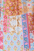 Patchwork Print 3/4 Slv Blouse
