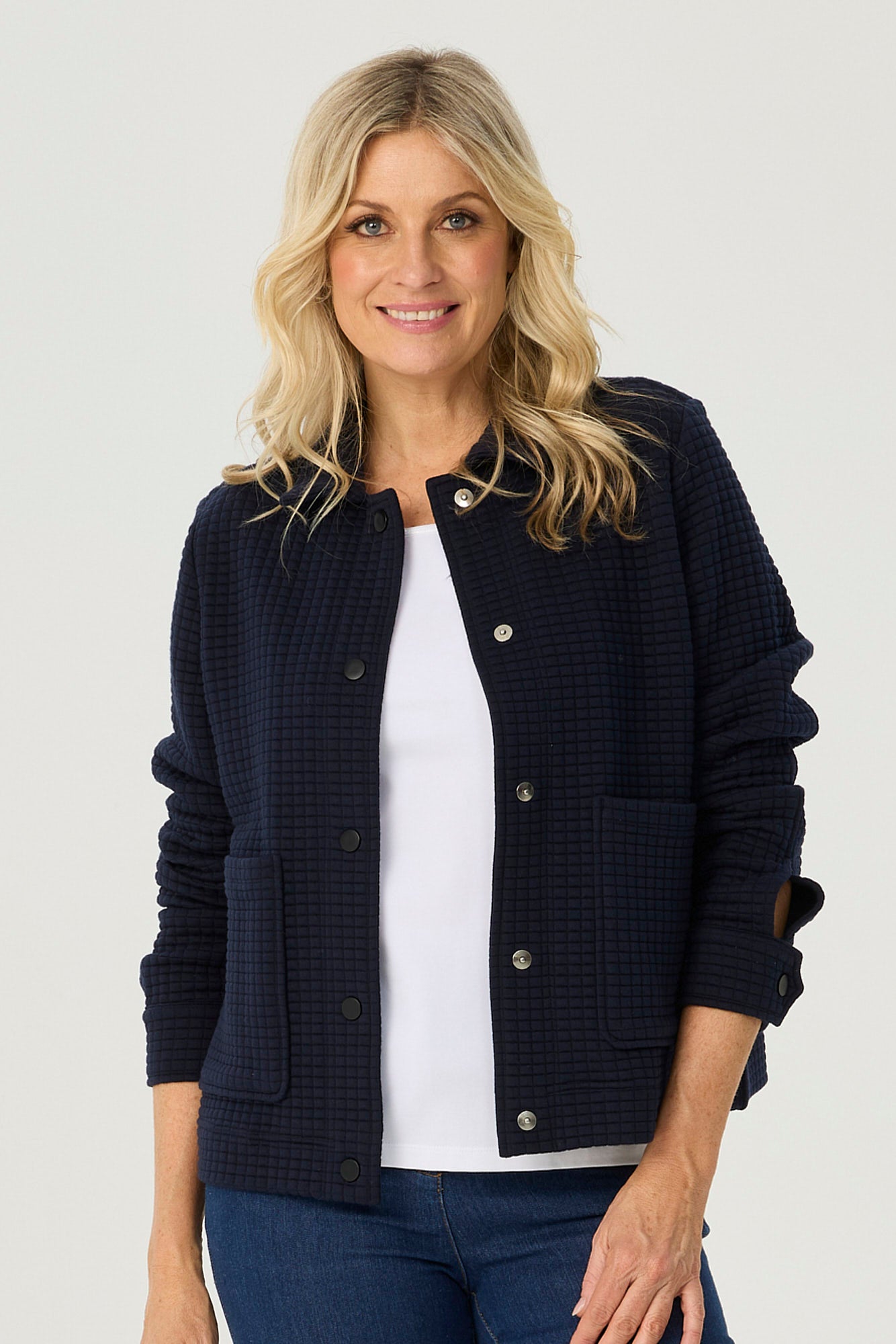 NEVIS TEXTURED COLLAR JACKET