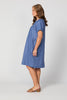 LISA LINEN S/S PINTUCK DRESS