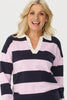 Harris Long Sleeve Stripe Polo Sweater