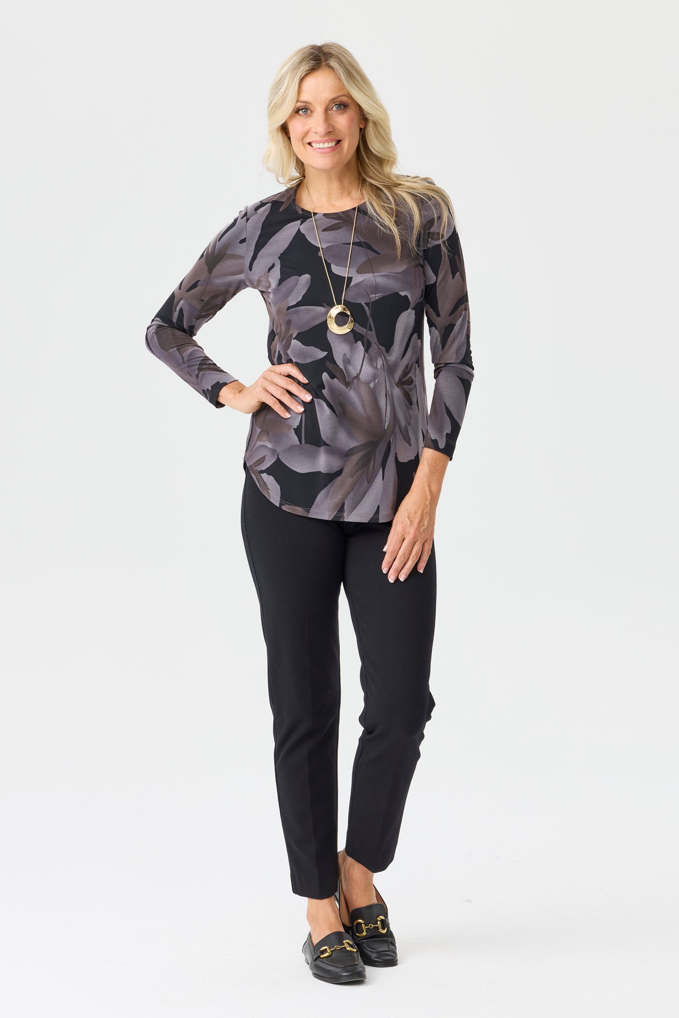 Tonina Pleat Back Long Sleeve Top