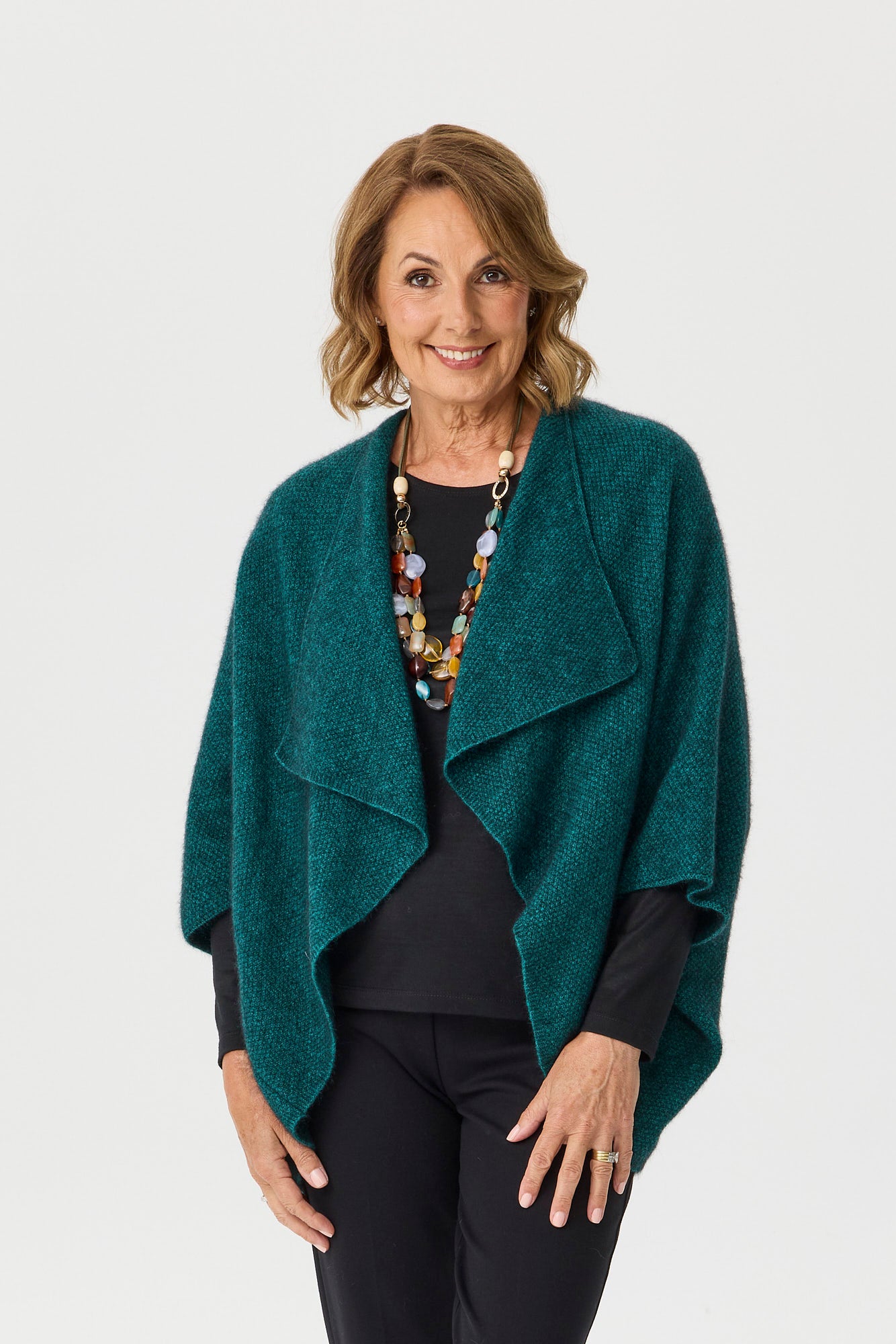 Possum Moss Stitch Longline Wrap