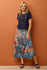 Mosaic Shirred Waist Skirt