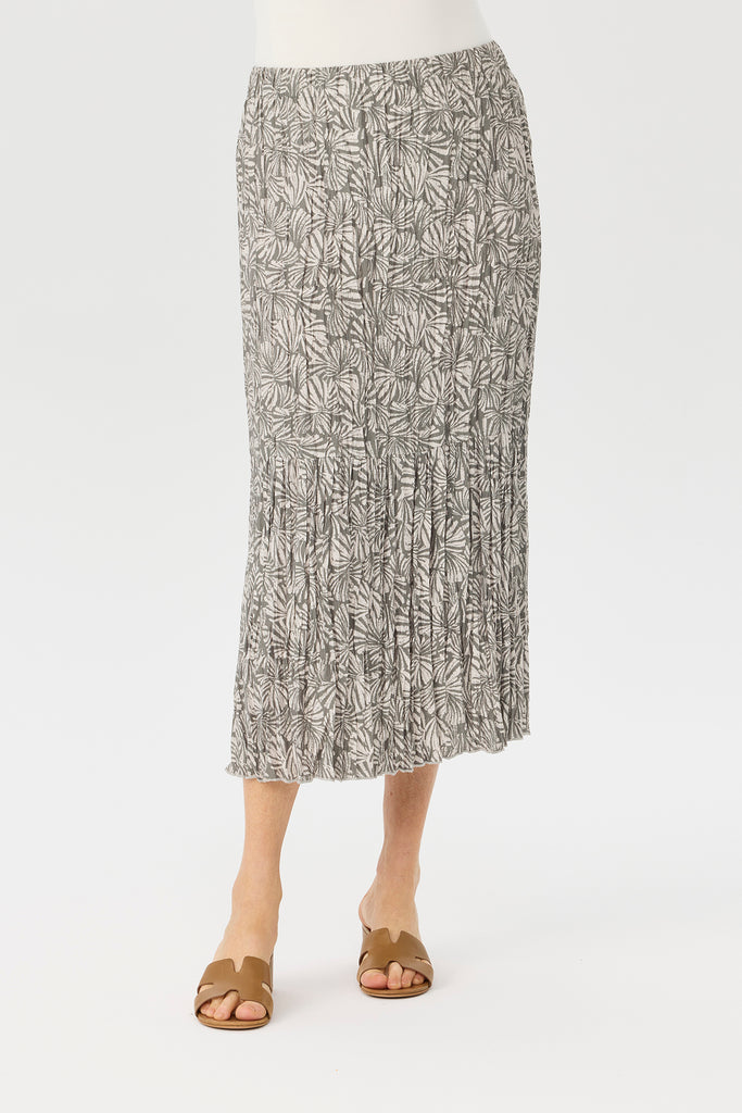 Alette Crinkle Print Skirt
