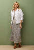 Alette Crinkle Print Skirt