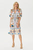 Tuscany Print Frill Hem Dress