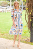 Tuscany Print Frill Hem Dress