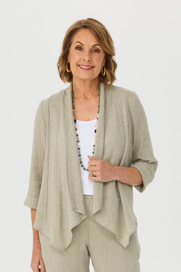 Lumina 3/4 Sleeve Waterfall Cardi