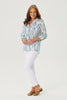 COMO 3/4 SLV OPEN NECK SHIRT