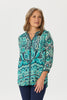 Marlo 3/4 Sleeve Collarless Shirt