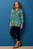 Marlo 3/4 Sleeve Collarless Shirt