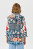 Mosaic 3/4 Sleeve Collared Blouse