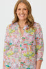 Florence 3/4 Sleeve Open Neck Shirt