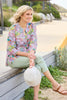 Florence 3/4 Sleeve Open Neck Shirt
