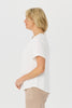 Resort Short Sleeve Button Trim Top