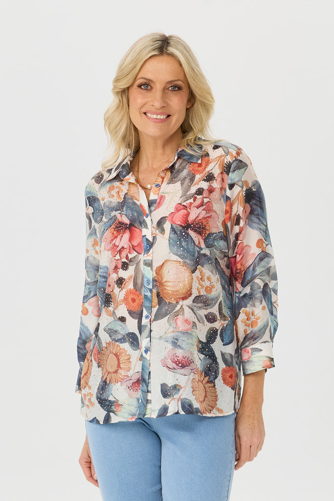 Bonita Diamante 3/4 Sleeve Shirt