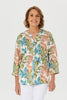 Chianti Open Neck 3/4 Sleeve Shirt