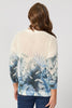 Palm Print 3/4 Slv Sweater