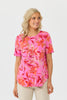 Flossy Short Sleeve Pleat Back Tee