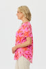 Flossy Short Sleeve Pleat Back Tee