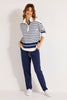 CHARTER STRIPE STUD LONG SLEEVE TOP