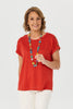 Lia Luxton Short Sleeve Button Detail Top