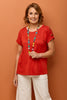 Lia Luxton Short Sleeve Button Detail Top