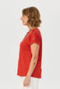 Lia Luxton Short Sleeve Button Detail Top