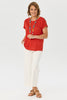 Lia Luxton Short Sleeve Button Detail Top