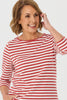 Gisele Stripe 3/4 Sleeve Top