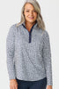 Escape Long Sleeve Stud Neck Polo Top