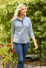Escape Long Sleeve Stud Neck Polo Top