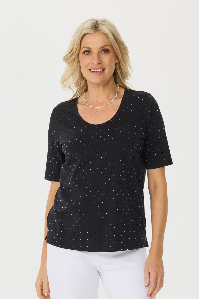 Delray Stud Short Sleeve Tee