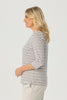 Action Square Neck 3/4 Slv Top
