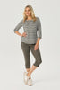 ACTION SQUARE NECK 3/4 SLV TOP