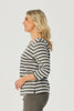 ACTION SQUARE NECK 3/4 SLV TOP