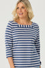 Action Square Neck 3/4 Slv Top
