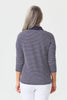 Popcorn Stripe 3/4 Sleeve Polo