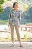 Ruby 3/4 Sleeve Burn Out Top