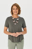 Beatrix Bamboo Pleat Back Short Sleeve Tee